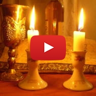 Shabbat candles and Kiddush cup