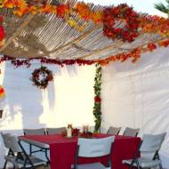 Sukkah at Sunset in Israel