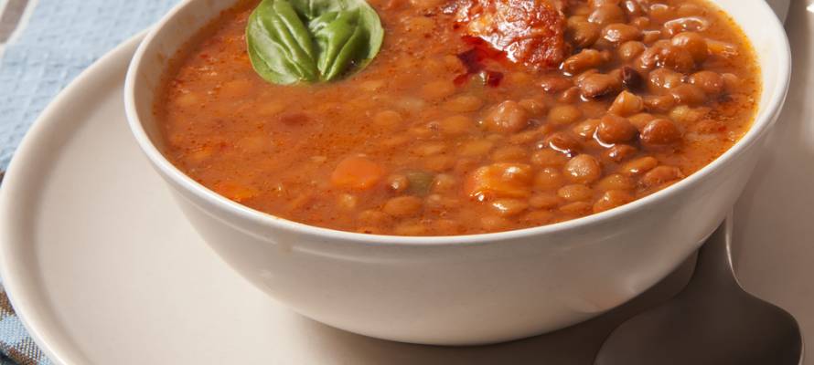 Bowl of lentil stew