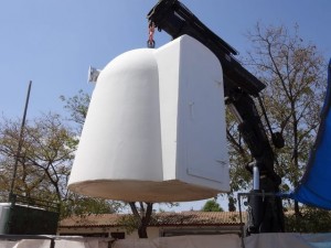 A bomb shelter recently installed at a kindergarten in the South, courtesy United with Israel.