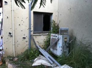 Rocket damage in Northern Israel