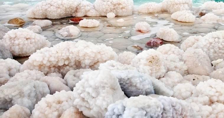 Dead Sea salt deposits