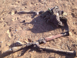 Weapons stored in Hamas terror tunnels. (Photo: IDF)