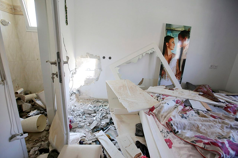 Gaza rocket damage