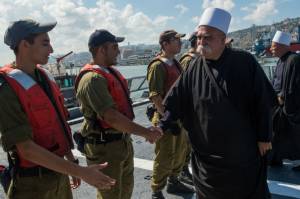 Druze dignitaries visit an IDF naval base. (Photo: IDF)
