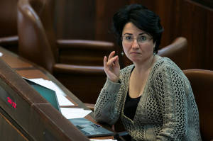 MK Hanin Zoabi at the Knesset. (Yonatan Sindel/Flash90)
