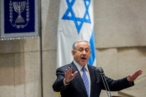 PM Netanyahu addresses the Israeli parliament during the opening of the winter session. (Photo:  Yonatan Sindel/Flash90)
