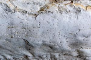 The engraved graffiti left by the Australian soldiers. (Photo: Assaf Peretz/IAA)