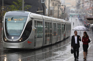Jerusalem's light rial system. (Nati Shohat/Flash 90)