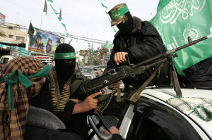 Hamas terrorists in Gaza. (Photo: Abed Rahim Khatib / Flash90)