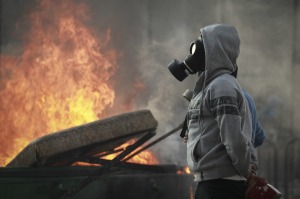 Palestinian rioter in Jerusalem. (File, Hadas Parush/Flash90)