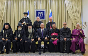 President Rivlin and the leaders of the Christian communities in Israel. (Photo: Kobi Gideon/GPO)