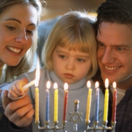 lighting the chanukah menorah