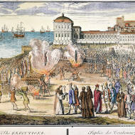 An engraving of the Spanish Inquisition by B. Picart.