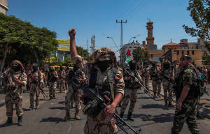 Hamas terrorists in Gaza. (Photo: Emad Nassar/Flash90)