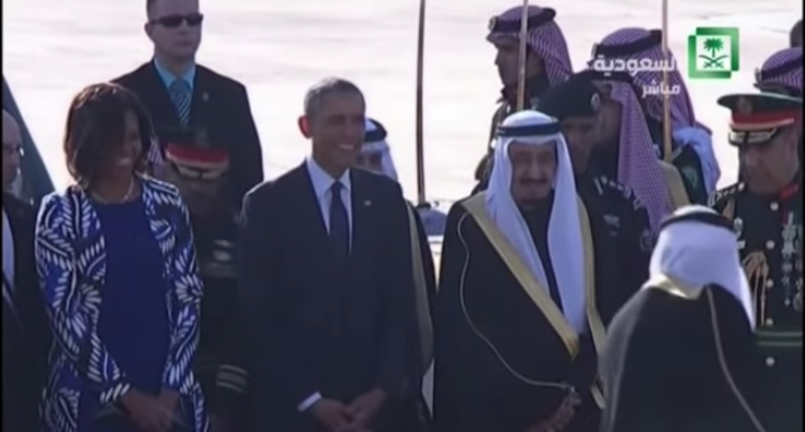 President Obama visits Saudi Arabia on International Holocaust Remembrance Day. (Screenshot)