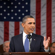 President Obama giving his State Of The Union speech. (White House)