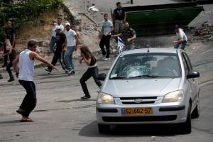 Stone car attack