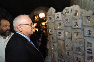 Israeli president Reuven Rivlin during a visit to Hebron where he inaugurated a newly developed Hebron Heritage Museum. (Photo by Mark Neyman/GPO)