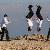 Ultra Orthodox Jewish teens practice Capoeira. (Photo by Nati Shohat/Flash 90)