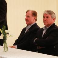 Rep. Robert Pittenger (R-NC) and Rep. Dennis Ross (R-FL). (Reemon Silverman,Tazpit News Agency)