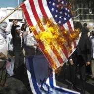 Iran burning flag