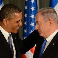 Israel's Prime Minister Benjamin Netanyahu holds a joint press conference with US President Barack Obama at PM Netanyahu's residence in Jerusalem in March 2013. (Kobi Gideon/GPO/FLASH90)