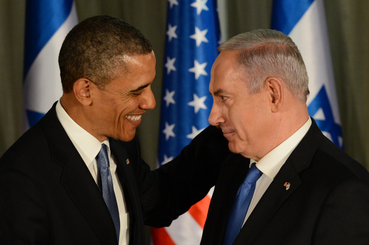 Israel's Prime Minister Benjamin Netanyahu holds a joint press conference with US President Barack Obama at PM Netanyahu's residence in Jerusalem in March 2013. (Kobi Gideon/GPO/FLASH90)