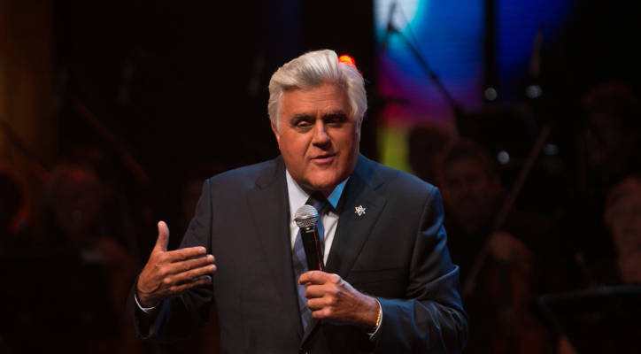 Jay Leno visits Israel. (Flash90)