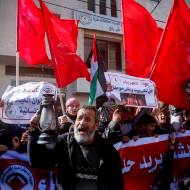 Palestinians take part in a protest against the power crisis in Gaza,