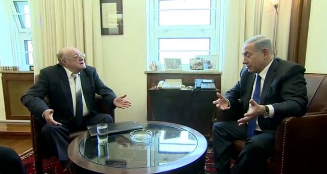 PM Netanyahu with Avraham Niederhoper.