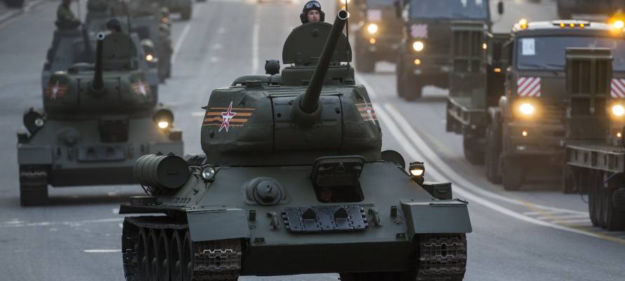 Russia Military Parade Rehearsal