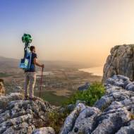 Google Street View Trekker camera on the Israel Trail