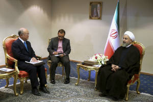 Hassan Rouhani, Yukiya Amano