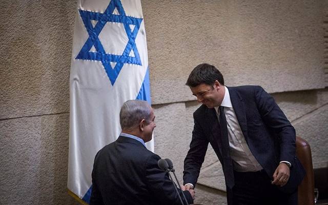 Italy Renzi Netanyahu Knesset