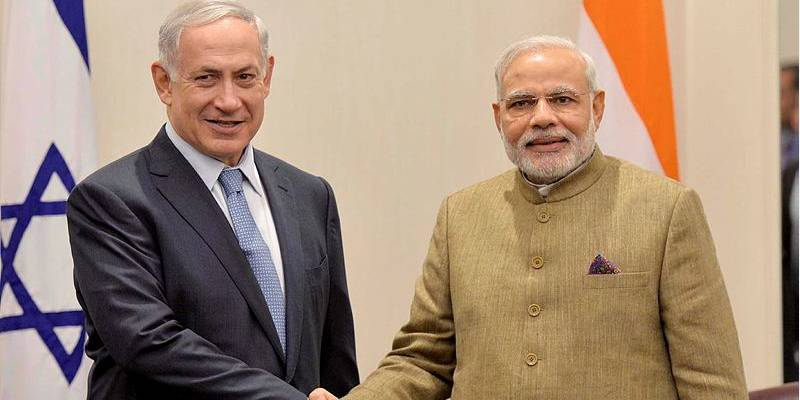 Indian PM Modi and Netanyahu