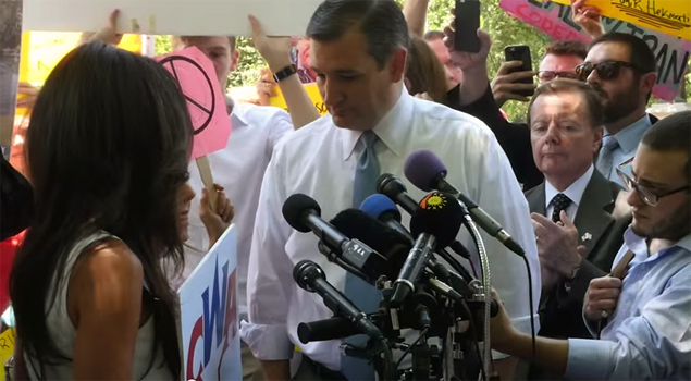 Ted Cruz Sets the Record Straight About Iran Nuclear Deal Destroying Hecklers