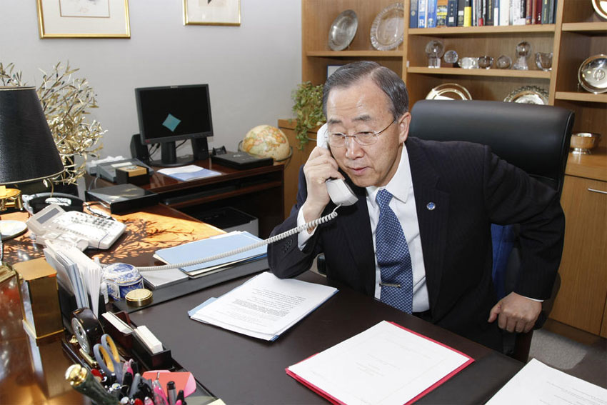 Ban Ki-moon calls Abbas