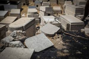 Mount of Olives Palestinian vandalism