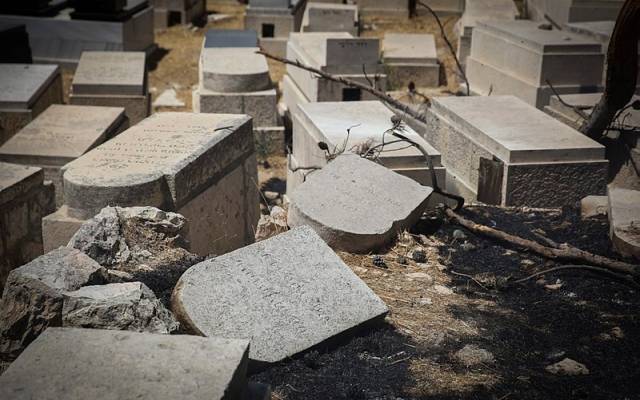 Mount of Olives Palestinian vandalism
