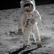 Buzz Aldrin on the moon
