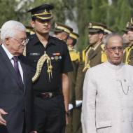 Mahmoud Abbas, Pranab Mukherjee
