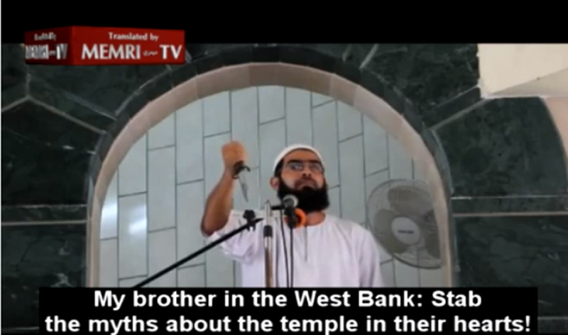 Gaza Imam Preaches Death to Jews Inciting Violence Against Israel