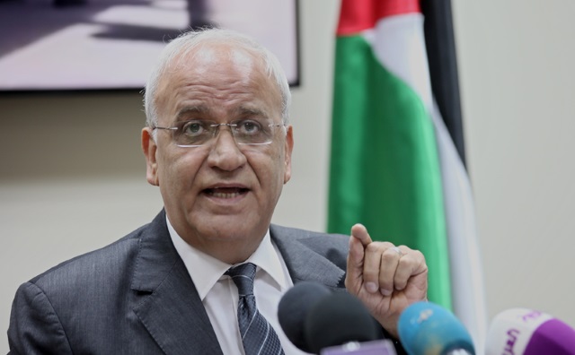 PLO executive Saeb Erekat