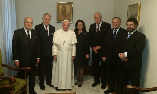 WJC leaders with Pope Francis