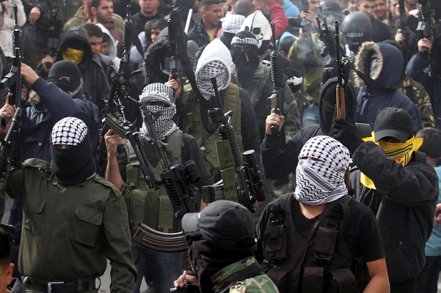 Palestinian terrorists.