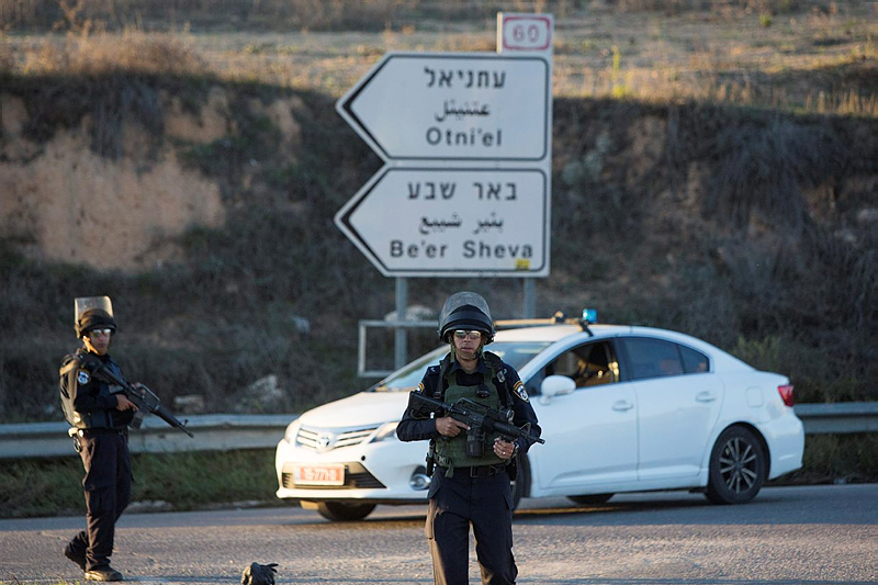 Scene of terror attack near Otniel