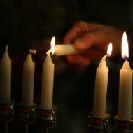 US Marines light Chanukah candles