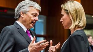 Didier Reynders and Mogherini
