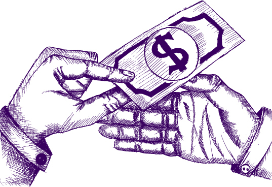 giving money
